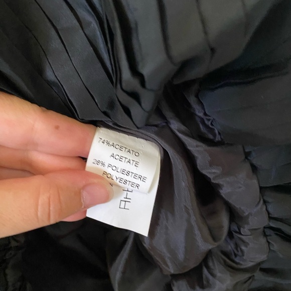 Artigli Made in Italy Black Pleated Mini Bubble Skirt Size 44 Luxury - Picture 5 of 9